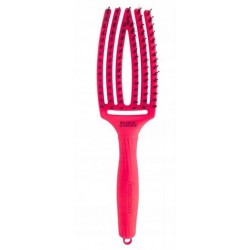 Olivia Garden Finger Brush - Medium - NEON PINK