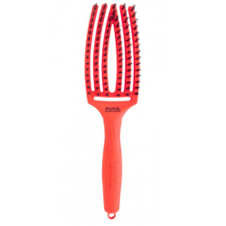 Olivia Garden Finger Brush -  Medium -  NEON ORANGE