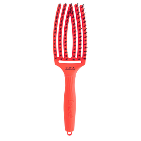 Olivia Garden Finger Brush -  Medium -  NEON ORANGE