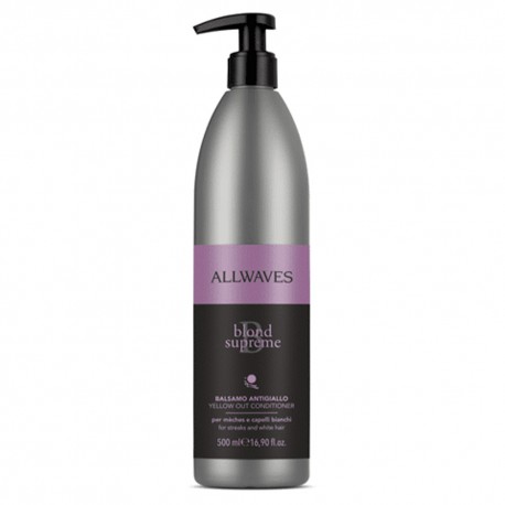 Allwaves Blond Supreme Odżywka przeciw żółtym odcieniom, do pasemek i włosów siwych 500 ml
