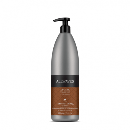 Allwaves Restructuring Shampoo Szampon regenerujący z czekoladą i keratyną 1000 ml