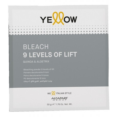 Yellow Bleach 9 Levels Of Lift Bezpyłowy rozjaśniacz do 9 tonów 50 g